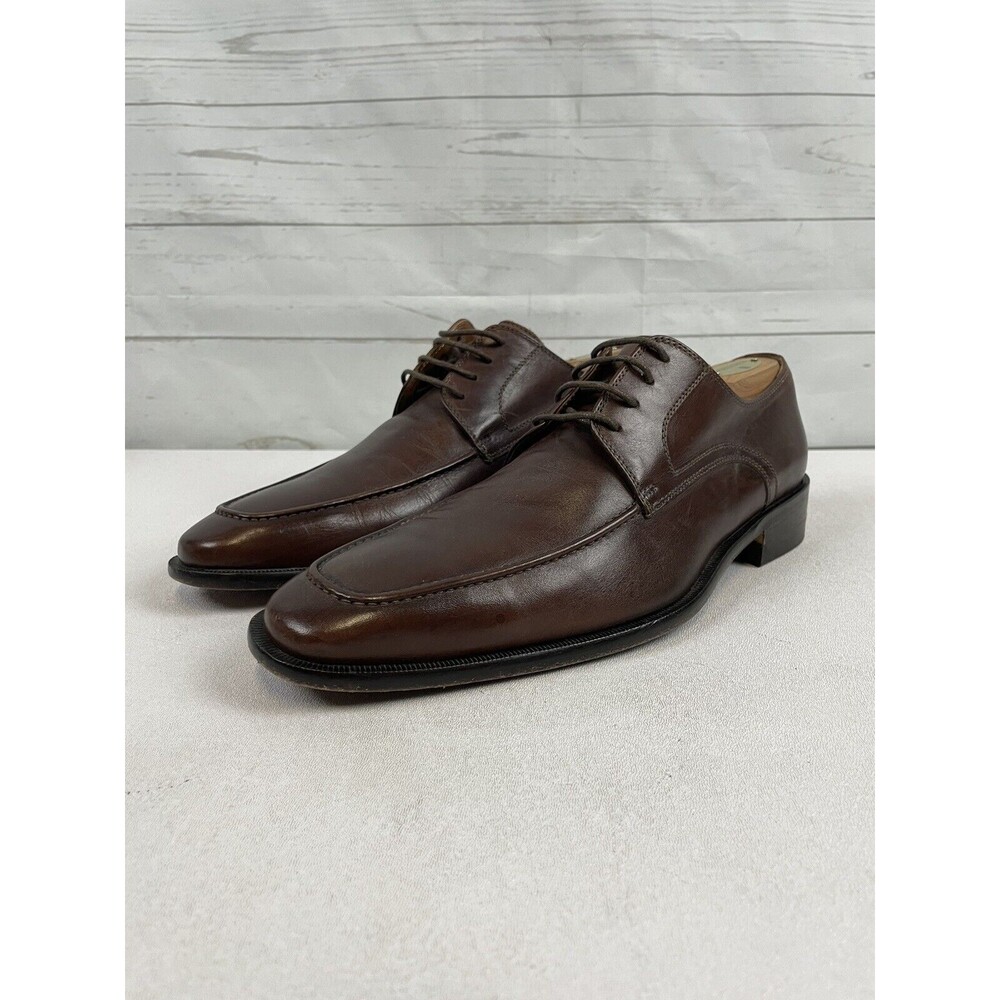BROLETTO MEN'S BROWN WINGTIP LEATHER Derby SHOES 8.5 M Mahogany